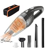 bedee Aspiradora de Mano 9000PA, 2600mAh x 2, Ruido Bajo 60db, Portatil Seco y Húmedo, Carga Rapida, 120W/12V con 2 HEPA Filtro Lavable y Bolsa de Transporte, Para Pelos Mascotas, Casa, Coche, Oficina