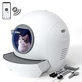 UVLOVE Arenero Gatos Autolimpiable, Arenero para Gatos autolimpiable Cerrado, Caja de Arena para Gatos App Control, 60 x 60 x 58 cm