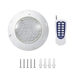 Caredy Luz Subacuática 15W Ac12V Luz Blanca Led Luz Subacuática Ip68 Impermeable RGB Iluminación De La Piscina Luces De La Fuente Luces Sumergibles De La Piscina Focos para Piscina Foco Piscina (RGB)