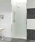 Mamparas de Ducha - GME modelo OPEN - Puerta Abatible Cierre Perfil Imán - Vidrio con Anti Cal (63,6-67,6 cm)