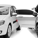 Xcellent Global Cinta Protectora Magnética Puerta Coche Removible 2 Metros - Kit Hagalo Usted Mismo Color Negro S-AT007