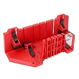Fafeicy Caja de sierra de inglete, roja caja de gabinete de caja de sierra de inglete multifunción, herramienta de corte de yeso de madera de 22,5/45/90 grados, material plástico de ingeniería ABS