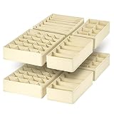 YUCCH Un conjunto de 8 cajas de almacenamiento de cajones, divisores de cajones, cajas de almacenamiento plegables, que se utilizan para guardar calcetines, bufandas, sujetadores, cajas de maquillaje.