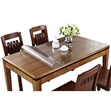 Ever Fairy - Protector de mesa en plástico transparente - Ideal para la cocina, para el comedor - Tapete protector con borde duros - Respetuoso del medio ambiente - Espesor de 2 mm