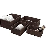 La Jolíe Muse Cesta almacenaje, Juego de Cajas de almacenaje, Cesta Toallas baño, cestas organizadoras baño, Caja de la Cuerda de Papel, marrón