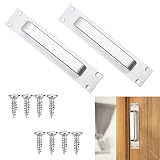 Bebochoi 2 Piezas Tirador de Puerta Corredera,Tiradores Puerta con Placa Trasera, Se Pueden Usar para Puertas de Granero, Puertas Corredizas,Cocina, Muebles, Armario Puerta