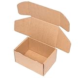 Only Boxes, Pack 20 Cajas de Cartón Kraft Para Envío Postal, Caja de Cartón Automontable para Envío o Almacenaje, Medidas: 20 X 15 X 11 cm