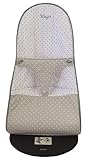 Funda para Hamaca BabyBjörn Balance Soft de Piqué - Hamaca BabyBjörn - Modelo Estrellas - Color Gris - Reversible - Funda de Hamaca - Handmade - Hecho en España - nenel