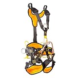 ENJOHOS Arnés de Escalada, Arnés de guía, Cinturones de Seguridad para montañismo de Alto Nivel Espeleología de Rescate Recordatorio de Escalada Equipar Medio Cuerpo
