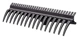 UPP Rastrillo Grande de jardín 2 en 1 I rastrillo con Dientes Largos y Cortos, Escoba de jardín I Ligero y prácticamente inquebrantable (tamaño Grande: 44.5 x 11.5 x 8.5 cm)
