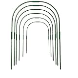 Mokyler 6 Soporte de planta de túnel de jardín de invernadero, marco de túnel desmontable de revestimiento de plástico de planta de acero para plantar casas de jardín