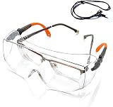Gafas de Protección Antivaho Patillas Ajustables - Anteojos Gafas Protectoras Laboratorios con Cinta Ajustables SG009