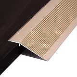 ZJMK Tapajuntas Suelo Tira De Transición De Piso Desigual, Umbrales Súper Anchos para Puertas, Diferencia De Altura Aplicable De 1 A 5 Cm, Canal Reductor con Riel De Presión, 0,9 A 1,4 M De Largo
