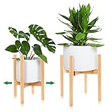 Dsaren Soporte para Plantas Madera Soportes para Macetas Madera Interior Macetas Estanterias para Jardin Grande Exterior Decoracion (Madera bambú)