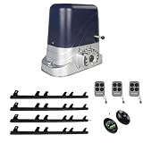 MATISMO AMC800 Motor para puerta corredera - Hasta 800 Kg - Incluye 4 metros de cremallera, central, tres mandos y fotocelulas