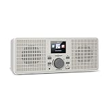 oneConcept TuneUp ST – Radio con Internet, Radio WiFi 10 W de Potencia, Control por aap con AirMusic, Salida de línea, Pantalla en Color de Alto contrasete (HCC) de 2,4 Pulgadas, Blanco