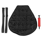 Gfryerty Asiento hinchable para motocicleta Bobber, cojín de asiento de alivio de presión Ride de de poliuretano termoplástico para silla de cruiser Touring.