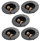 Toddmomy - 5 piezas para bricolaje, casa, coche, estéreo, tornillos para taza, conectores subwoofer de 2 vías, altavoces, caja borne de enlace