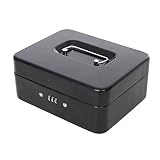 Silverline 732370 Caja de dinero pequeña con cerradura de combinación de 3 dígitos, negra