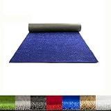 Lucatex – Césped artificial Ibiza 8mm | césped artificial de colores azul, rojo, blanco, verde. | Césped artificial ideal para decoraciones de interior o exterior con fácil instalación (1x5 m, Azul)