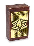 Logica Juegos Art. Cofre Laberinto - Rompecabezas de Madera - Caja Secreta - Dificultad 5/6 Increíble - Colección Leonardo da Vinci