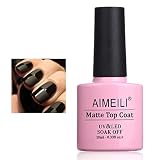 AIMEILI Top Coat Mate Esmalte Semipermanente De Uñas Soak Off UV LED Uñas De Gel - No Wipe Matte Capa Superior 10ml