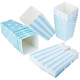 Diealles 36PCS Mini Caja de Fiesta de Palomitas Contenedor de Dulces para Los Bocados del Partido, Los Dulces, Las Palomitas y Los Regalos - Azul