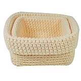 Jocca Ganchillo cestas de Almacenamiento, Juego de 2, Polipropileno, Multicolor, 21 x 8 x 6 cm