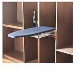Nisko Tabla de planchar extraíble para muebles, armario de armario, giratorio y plegable - Rieles de bolas para una alta capacidad - con forro extraíble
