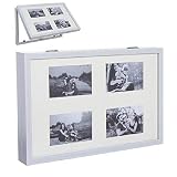 Dcasa Tapa Contador Multifotos Marcos de Fotos Decoración del hogar Unisex Adulto, Blanco (Blanco), única
