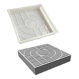LQKYWNA Molde Path Maker, Ladrillo De Pavimentación De Bricolaje Molde Cuadrado De Piedra De Hormigón para Losas Pavimento De Césped De Jardín Pavimentadora Camino De Entrada 25x25 / 30x30 Cm (L)