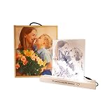 Lámpara Personalizada con tu Foto | Lámpara + Caja | Luz LED Incluida + Interruptor Táctil | Soporte de Madera Grabado | Ideal para Regalar a tus Amigos, Pareja y Familiares