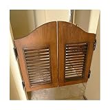 GDMING Puerta del Café con Persianas, Tabique De Madera Panel Interior Puerta De Vaivén con Bisagras, Bar Contador De Salidas Puerta Armario Puerta Decorativa, Tamaño Personalizable