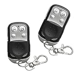 CJBIN 2 Pieza Mando Puerta Garaje Universal, 433 MHz Mando Universal Garaje, Mando a Distancia para Puertas de Garaje, para Lámpara/Puerta de Garaje/Persiana Enrollable - Negro