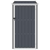 WooDlan Cobertizo de jardín Antracita Acero galvanizado 87x98x159 cm