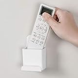 joyjorya Soporte para mando a distancia de TV, montaje en pared, organizador de mando a distancia, color blanco, juego de 2