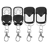 Fydun - Llavero de control remoto, 4 piezas, 4 botones, universal, clonación, control remoto inalámbrico, 433 mhz para tragaluz de puerta de garaje de coche