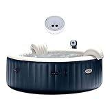 Intex Pure Spa - Luz LED hinchable para 6 personas con burbuja de hidromasaje y batería PureSpa