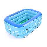 JYCAR Piscina inflable para bebés, pequeña piscina infantil, plegable, rectangular, de PVC, para la familia, portátil, para bebés y niños, tamaño 120 x 70 x 35 cm