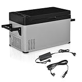 Outsunny Nevera Eléctrica de Compresor Portátil 40L Congelador de Coche 12/24V CC hasta -22 ℃ con Pantalla Táctil y Asas Plegables para Barco Camión 67,2x36x40,5 cm Gris y Negro