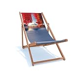 Holtaz Tumbona Madera Hamaca Plegable Silla Playa Ajustable en 4 Posiciones con Material Desmontable Jardín Piscina Bares Cafeterías Hoteles hasta 130 kg Fuji