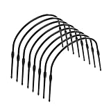 XHONG 8 aros de invernadero, túnel de cultivo sin óxido, túneles desmontables de soporte para plantas con aros de soporte recubiertos de plástico para tela de jardín