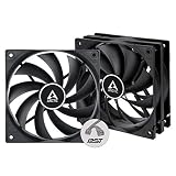 ARCTIC F12 PWM PST (3 piezas) - 120 mm Ventilador de Caja para CPU con PWM Sharing Technology (PST), Motor Muy Silencioso, Computadora, 230-1350 RPM - Negro