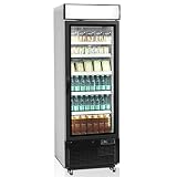Tefcold NC2500 Frigorífico para Bebidas, Volumen Bruto 515 Litros, Nevera Expositora, Frigorífico con Puerta de Cristal, Rango de Temperatura 2 a 8 °C, Luz Interior 2xLED Verticales en Marco de Puerta