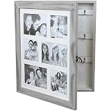 Wohaga Gabinete de Llaves/gabinete de joyería con galería de Fotos para 6 Fotos 10x10cm 15x10cm, joyero, Cofre de joyería, Caja de Llaves