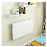 Mesa De Abatible Montada En Pared, Mesa Plegable para Niños, Mesa De Computadora De Servicio Pesado Escritorio De Cocina/Comedor, para Espacios Pequeños Escritorio - Blanco, Color Madera