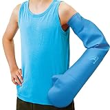 Bloccs Funda Impermeable para Brazo Enyesado, Natación, Ducha y Baño. Protector estanco - #CFA73-S - Brazo completo para Unisex Niño Azul S