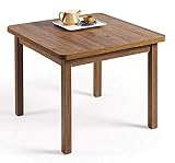 HOGAR24- Mesa Multiusos Comedor Cocina Dimensiones 90 cm x 90 cm Extensible Libro a 180 cm x 90 cm Color Madera Envejecida Nogal