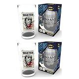 DC Comics – Paquete de 2 vasos de pinta The Joker Insane de 500 ml viene en cajas de regalo individuales