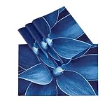 Juego de 4 manteles individuales, manteles individuales lavables con aislamiento térmico, diseño floral de planta de agave abstracto dragón, 18 x 12 pulgadas, mantel individual para mesa de cocina